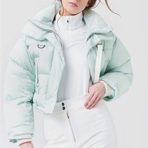Shoreditch Ski Club Mint Laurel Puffer Jacket Size Medium NWT